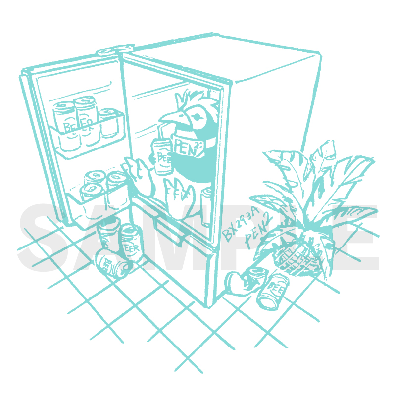 EVA STORE オリジナル ペンペンTシャツ/Get Drunk M