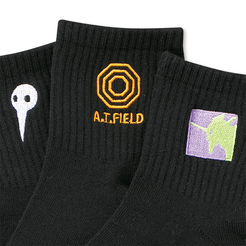 エヴァンゲリオンソックス3足セット/第4の使徒・A.T.FIELD・初号機シルエット(M.A.P)