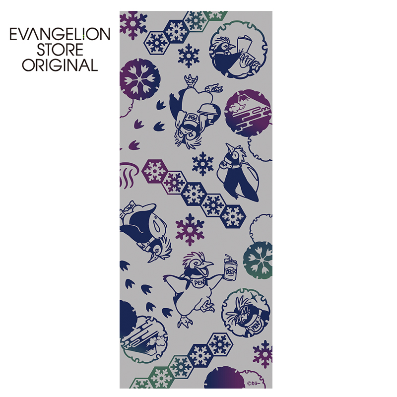 EVA STORE オリジナル ペンペン手ぬぐい/雪輪にペンペン柄