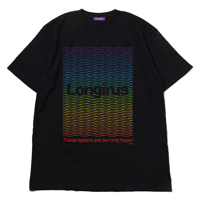 RADIO EVA 466 Longinus Art T-Shirt/BLACK×RAINBOW BLACK×RAINBOW M