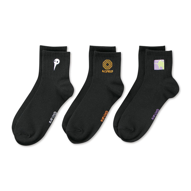 エヴァンゲリオンソックス3足セット/第4の使徒・A.T.FIELD・初号機シルエット(M.A.P)