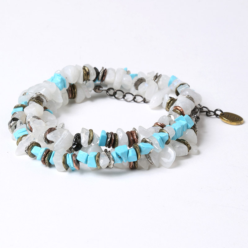 RADIO EVA 312 Pebble & Metal Chip's Beads Cord (VIVIFY)/ホワイト(レイ)