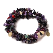 RADIO EVA 312 Pebble & Metal Chip's Beads Cord (VIVIFY)/ブラック×パープル(13号機)