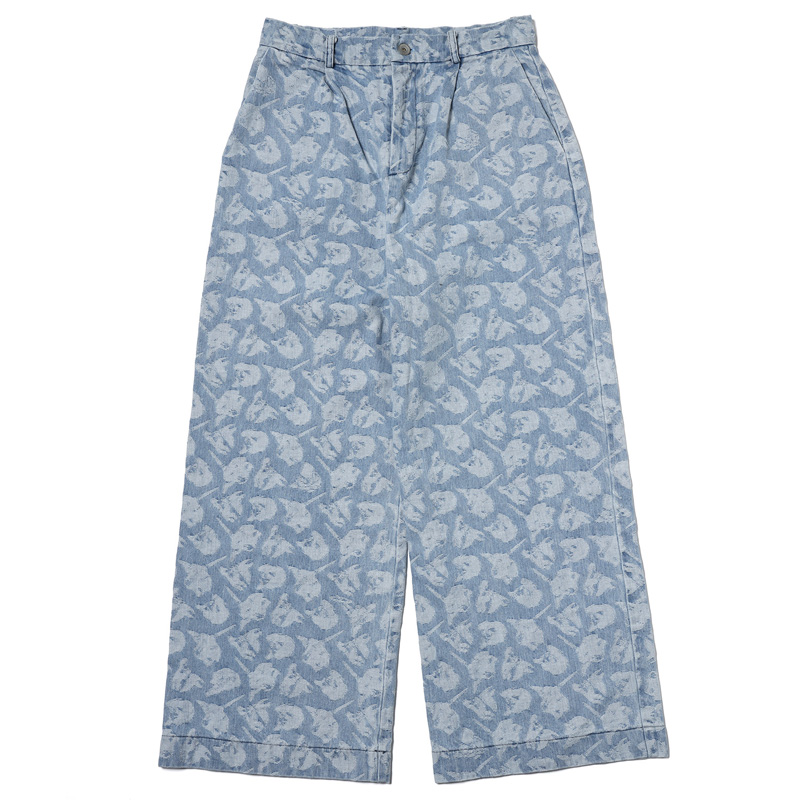 RADIO EVA A273 EVANGELION MONOGRAM JACQUARD DENIM PANTS INDIGO