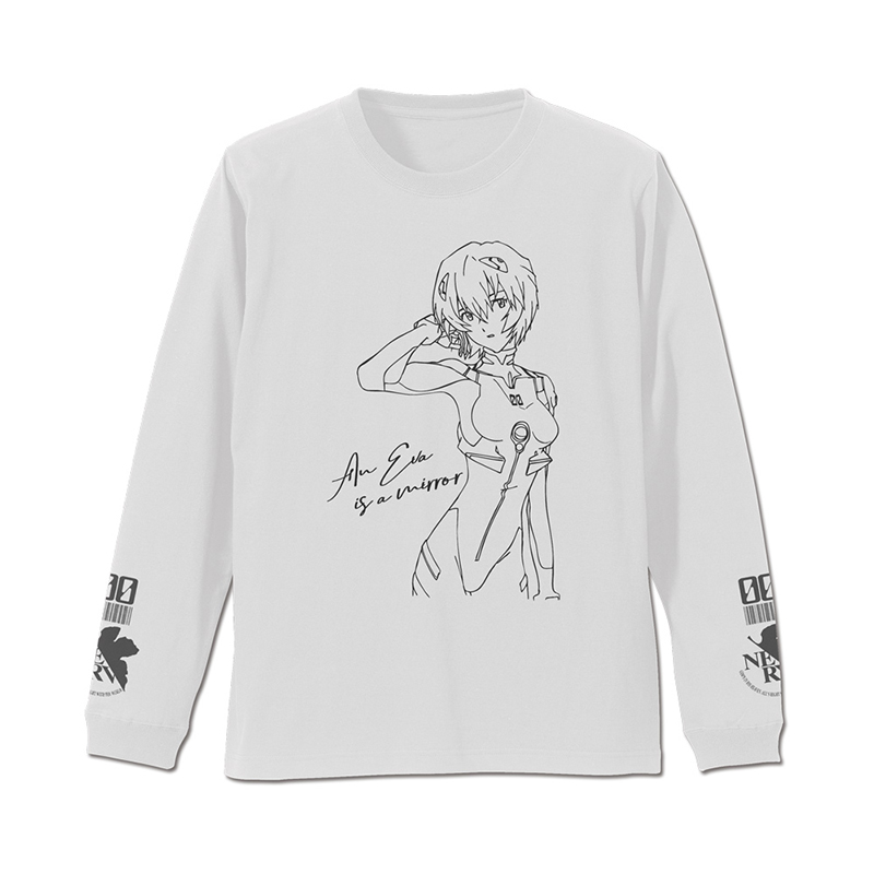 エヴァンゲリオン 綾波レイ 袖リブロングスリーブ Tシャツ/WHITE(COSPA)
