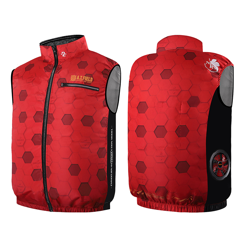 【ワークブランドA.T.FIELD】COVELL空調冷風ベスト/レッド(G.B.Z)