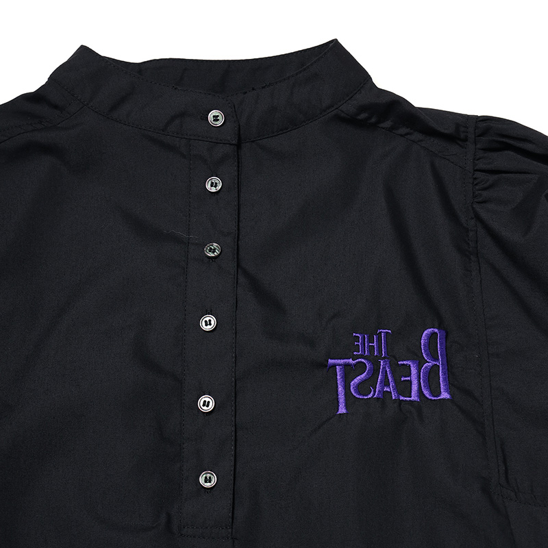 【FLOWER by RADIO EVA 061】THE BEAST Embroidery Maxi Shirt Dress/BLACK:  ファッション | EVANGELION STORE オンライン