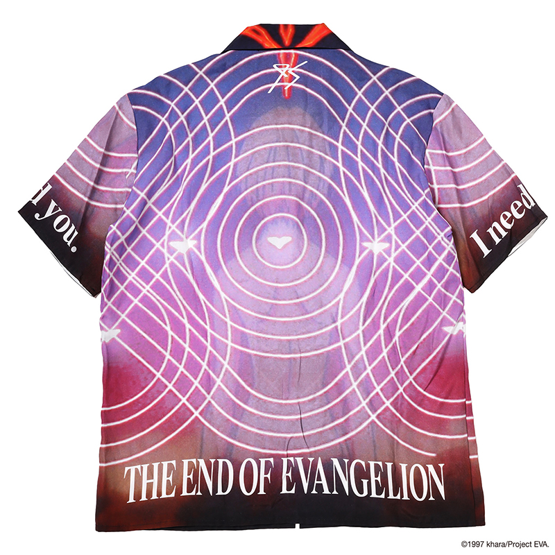 【EVANGELION:95】0022 Aloha Shirt/BLACK BLACK M
