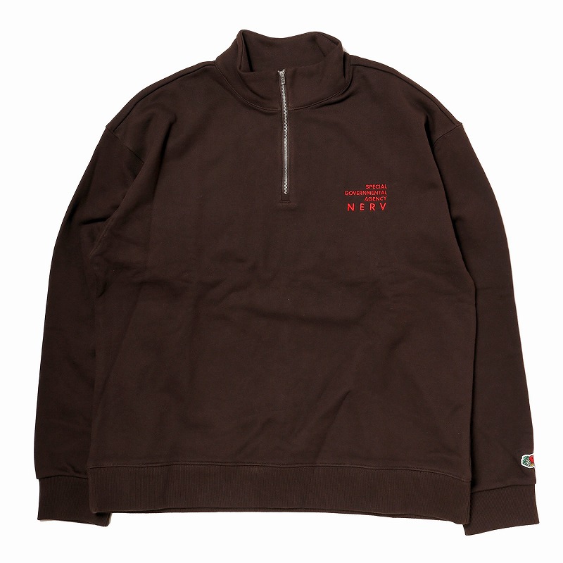 RADIO EVA 165 NERV Embroidery Half Zip Sweat by FRUIT OF THE LOOM 