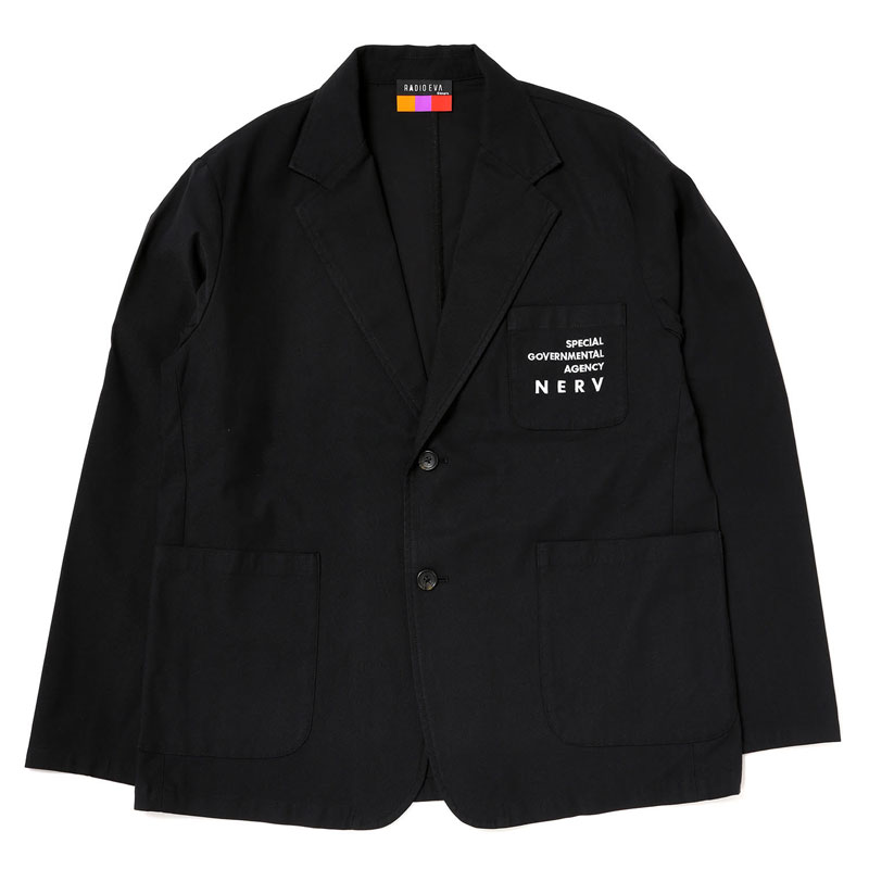 RADIO EVA 142 NERV Embroidery Tailored Jacket/BLACK(M　BLACK): ファッション |  EVANGELION STORE オンライン