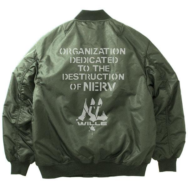 エヴァンゲリオン WILLE MA-1ジャケットジャケット/モスグリーン（COSPA)(M): ファッション | EVANGELION STORE  オンライン