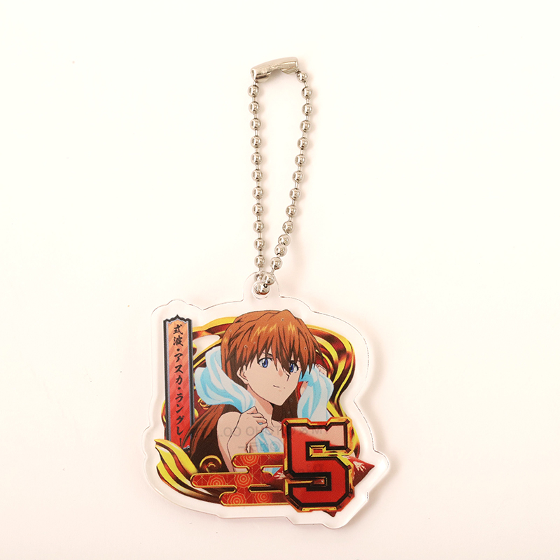 【Pゴジラ対エヴァンゲリオンセカンドインパクトG】アクリルキーホルダー/旅館図柄(5・式波・アスカ・ラングレー)(ムービック)