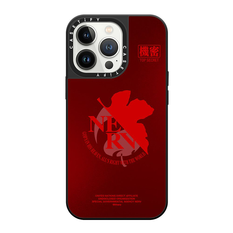 【CASETiFYxEVA】NERV Logo MagSafe 対応ミラーケース（赤）/iPhone 13 Pro: スマホ用品・音楽雑貨・電子機器  | EVANGELION STORE オンライン