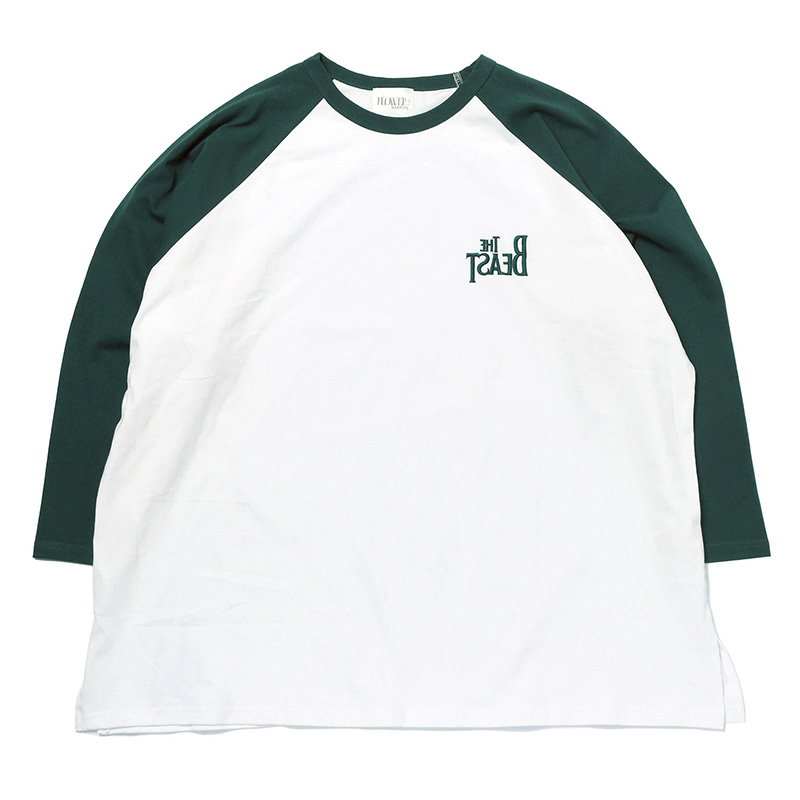 FLOWER by RADIO EVA 064】THE BEAST Embroidery Raglan Cutsew