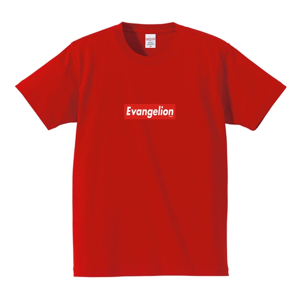 RADIO EVA 385 EVANGELION BOX LOGO T-Shirt/レッド×レッド(アスカ)