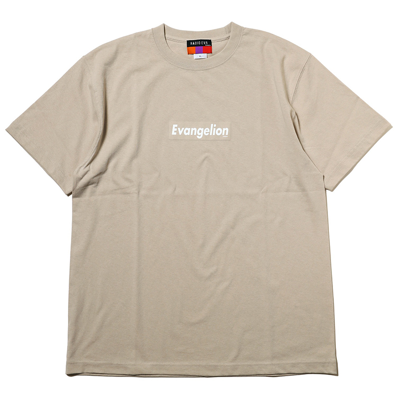 RADIO EVA 385 EVANGELION BOX LOGO T-Shirt/サンドベージュ