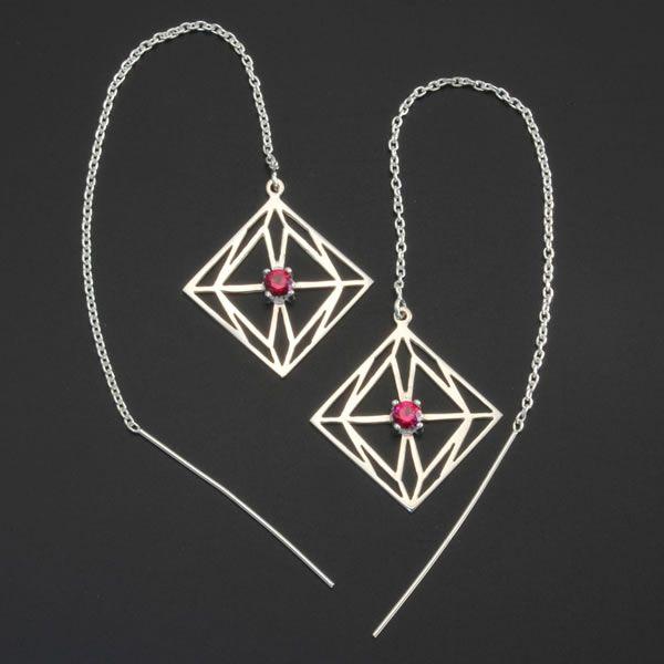 【受注生産品】EVA×花唐草 collaboration SILVER 第6の使徒ピアス(ペア)