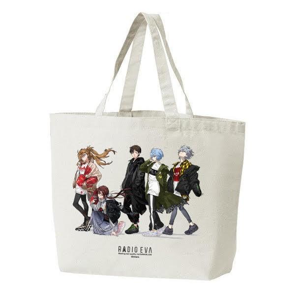 RADIO EVA 691 RADIO EVA Illustration Tote Bag (Mai Yoneyama)/グレー
