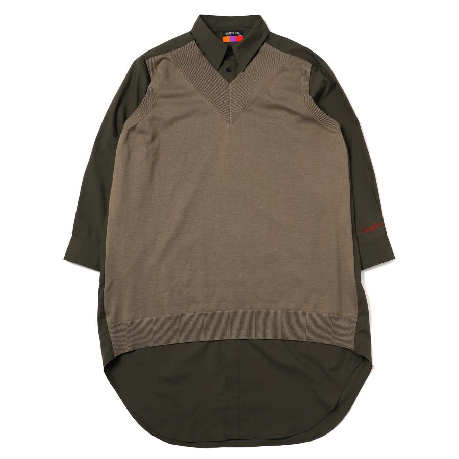 RADIO EVA A041 EVANGELION Docking Shirt Dress/OLIVE