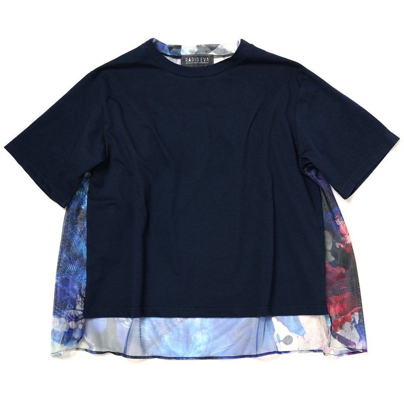 RADIO EVA A093 EVANGELION Graffiti Sheer Shirt by Cigarette-burns/NAVY(Mark.06)