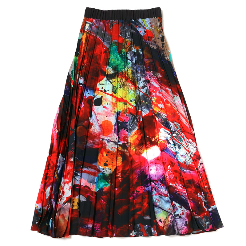 RADIO EVA A094 EVANGELION Graffiti Pleated Skirt by Cigarette-burns/RED(EVA-02)