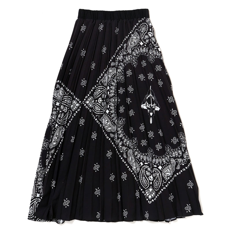 FLOWER by RADIO EVA 065】 EVA-01 Paisleys Bandanna Pleated Skirt