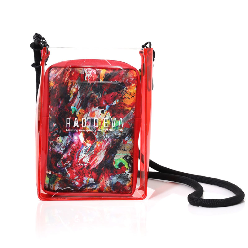 RADIO EVA A178 RADIO EVA PVC Tote Bag/RED(Cigarette-burns)
