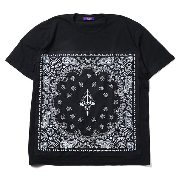 RADIO EVA 771 EVA-01 PAISLEYS BANDANA T-Shirt/BLACK×PURPLE