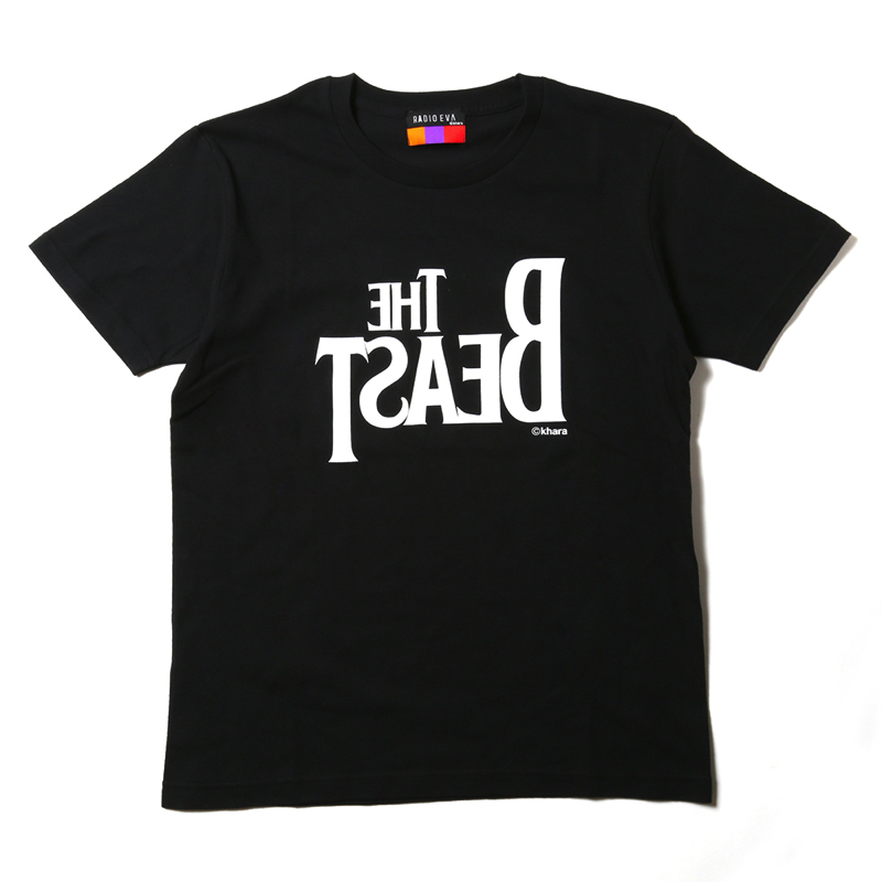 RADIO EVA A101 TYPOGRAPHY OF EVA index T-Shirt β/BLACK×WHITE(M