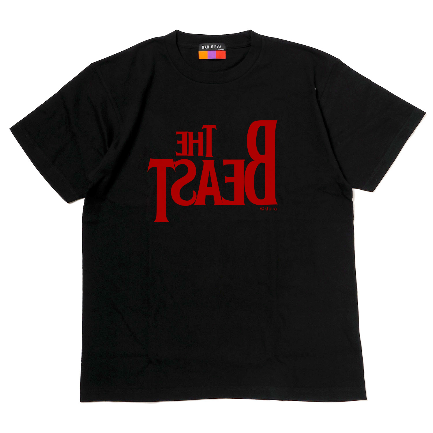 RADIO EVA A101 TYPOGRAPHY OF EVA index T-Shirt β/BLACK×WHITE(M 