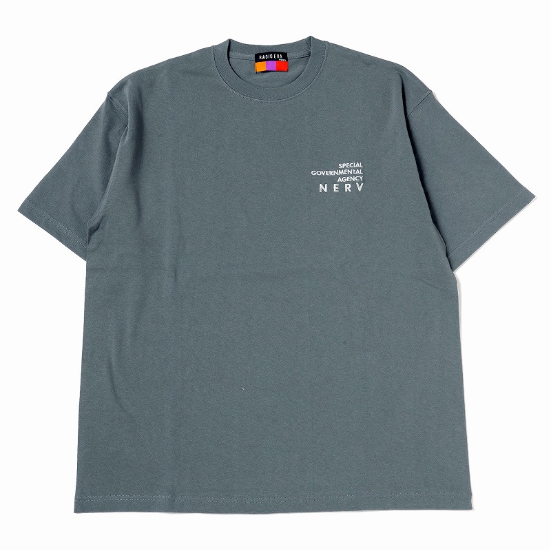 RADIO EVA A130 NERV Embroidery T-Shirt/STONE GREEN
