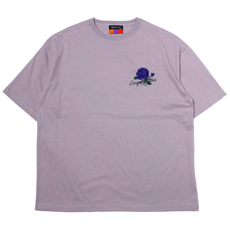 RADIO EVA A224 EVA-01 Flower Embroidery T-Shirt β/BEIGE×PINK [お 