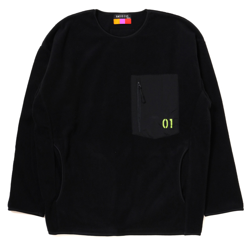 RADIO EVA A250 EVANGELION Microfleece Numbering Cutsew /BLACK