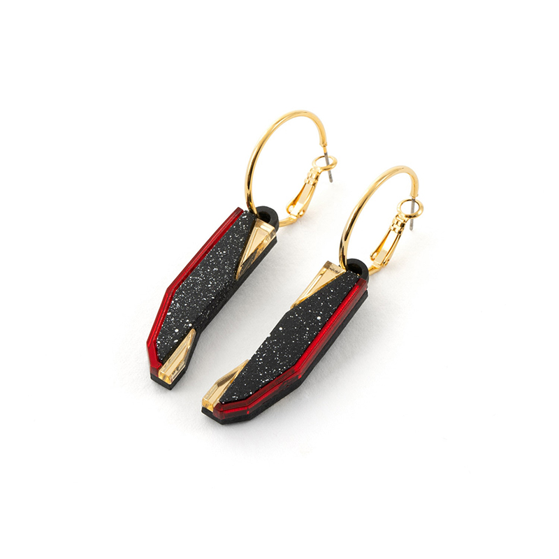 【RADIO EVA"THE 30"】C023 EVANGELION PYLON HOOPS by MYSTIC FORMS/Black-Red-Gold