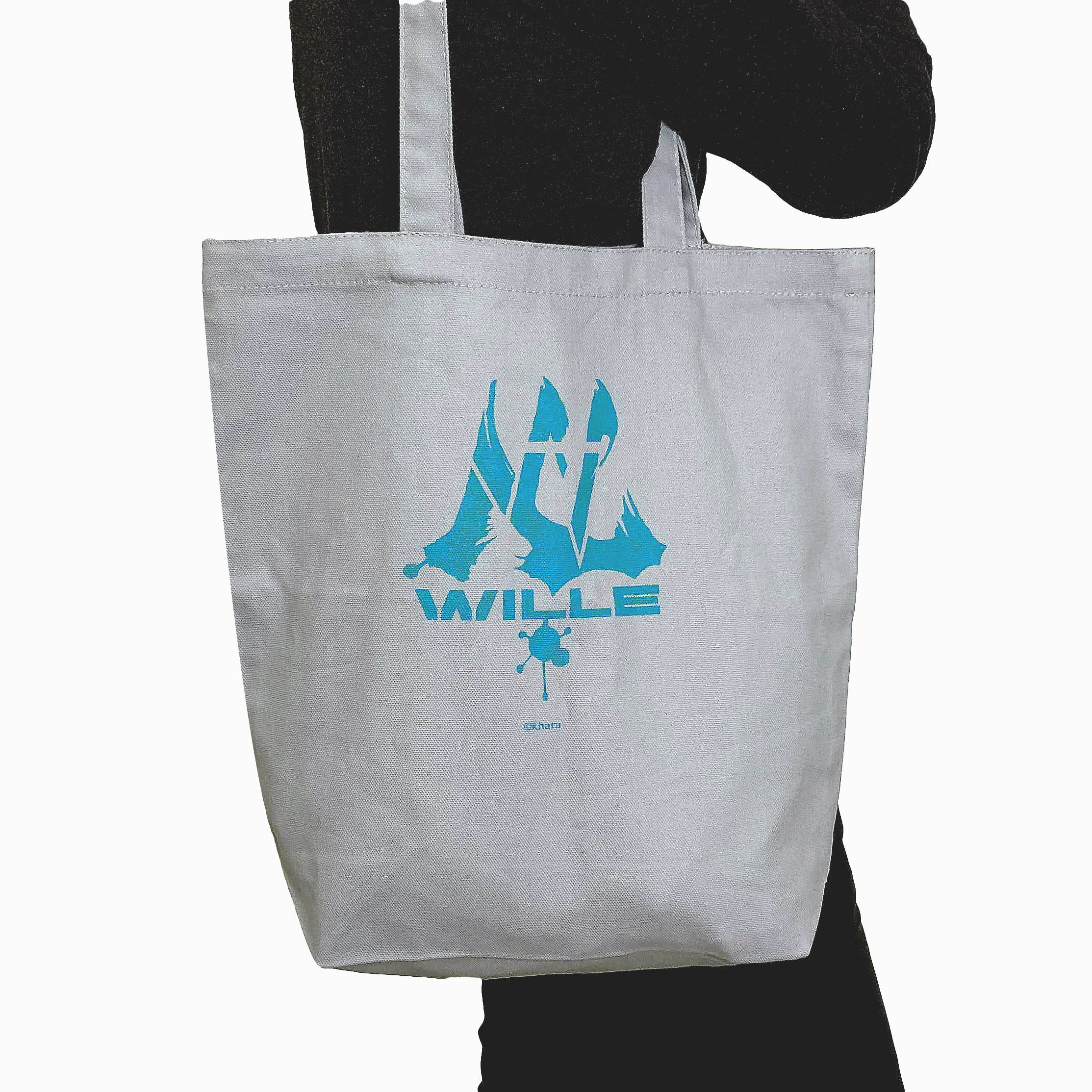 EVA STORE オリジナルトートバッグ(グレー)/WILLEマーク