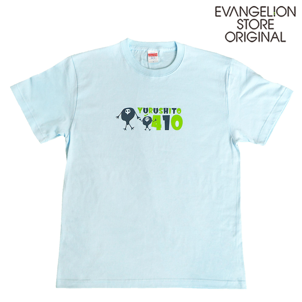 EVANGELION STORE オフィシャル ゆるしとTシャツ(ゆるしと)/水色