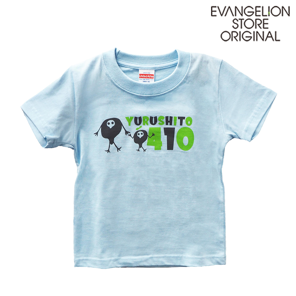 EVANGELION STORE オフィシャル ゆるしとTシャツ(ゆるリトル)/水色