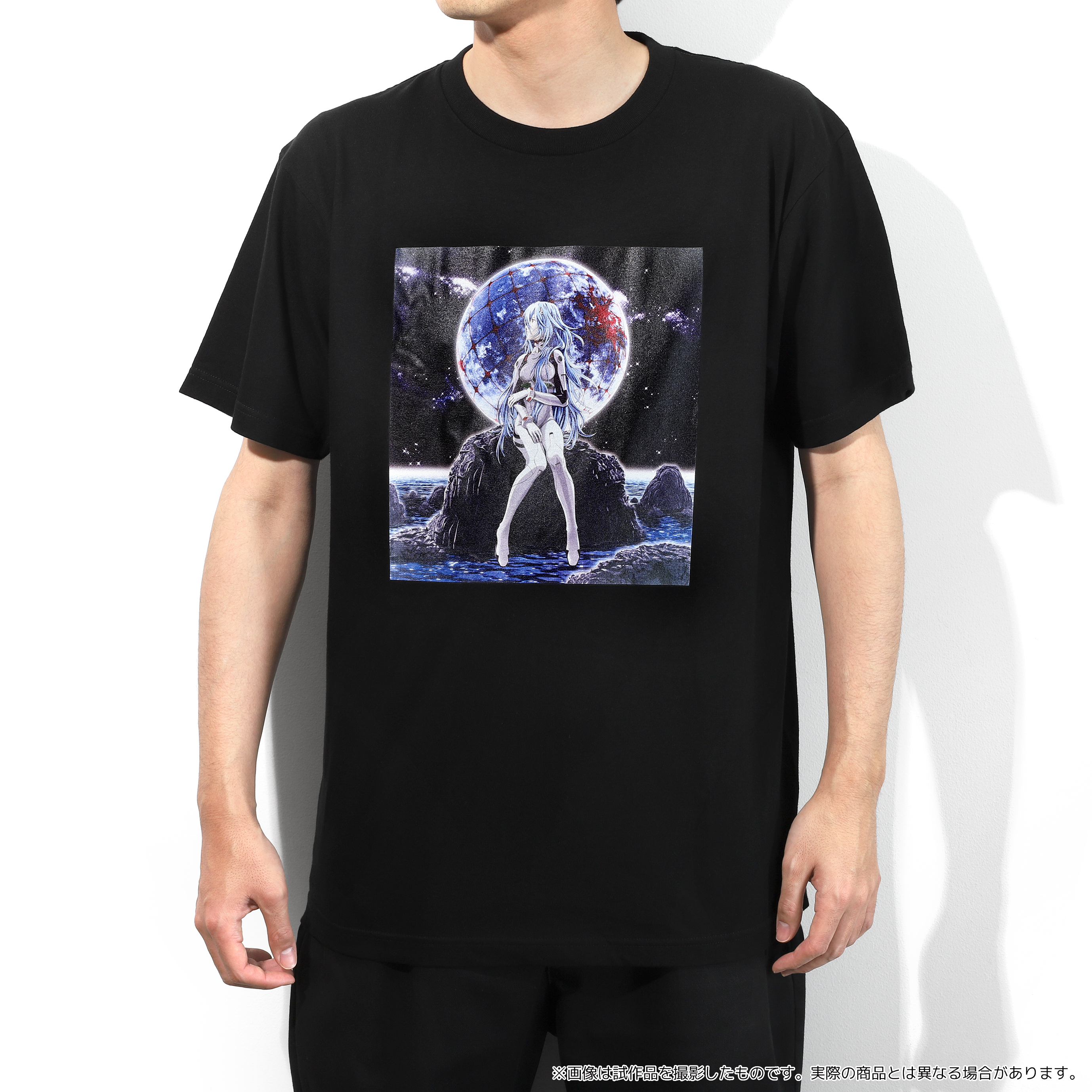 【ぱちんこ シン・エヴァンゲリオン】Tシャツ/綾波レイ(ロングヘア)(黒、フリーサイズ)(ムービック)