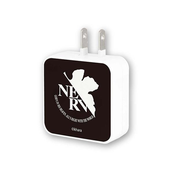 エヴァンゲリオン USB2ポート ACアダプタ/ネルフブラック(バンダイ)