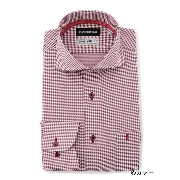 【EVANGELION x はるやま】i-Shirtチェック柄長袖シャツ/NERV カッタウェイ