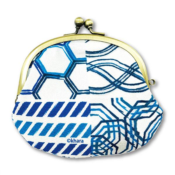 エヴァンゲリオン和柄 ちりめんがま口/パターンNERV(マリモクラフト)