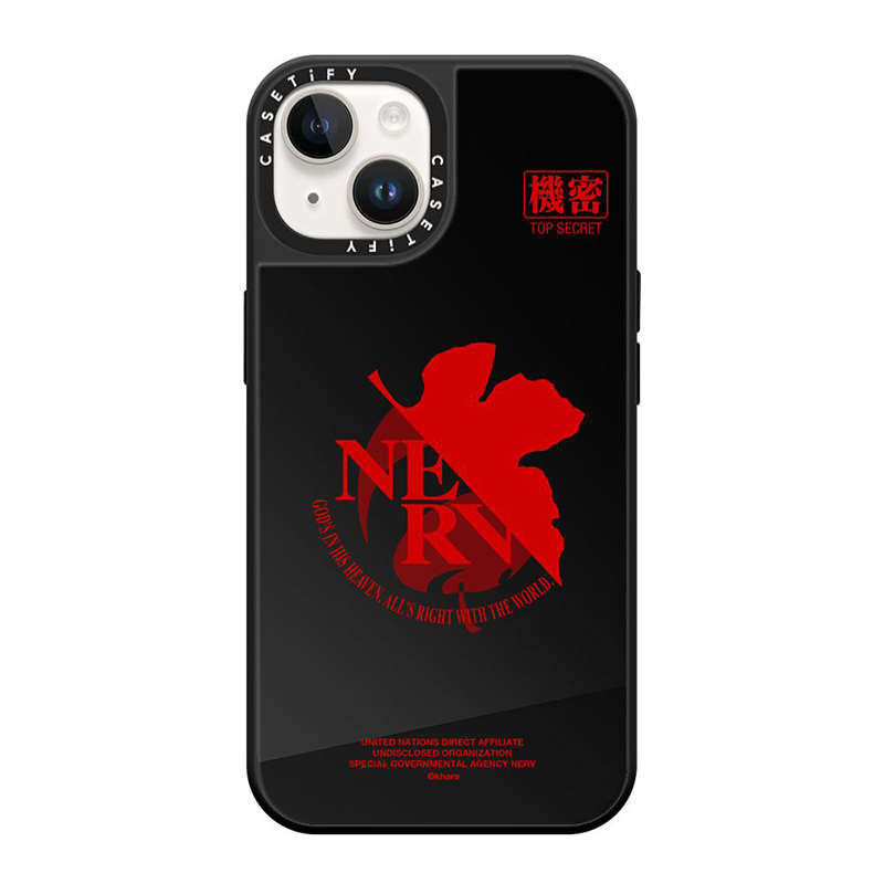 CASETiFYxEVA】NERV Logo MagSafe 対応ミラーケース（赤）/iPhone 14 
